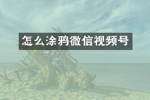 怎么涂鸦微信视频号