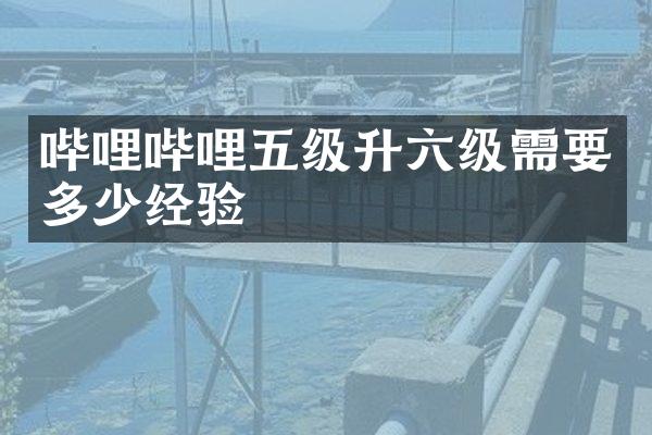 哔哩哔哩五级升六级需要多少经验