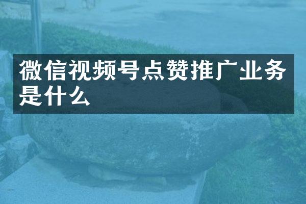 微信视频号点赞推广业务是什么