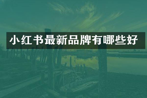小红书最新品牌有哪些好
