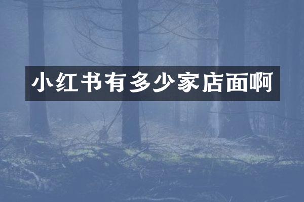 小红书有多少家店面啊