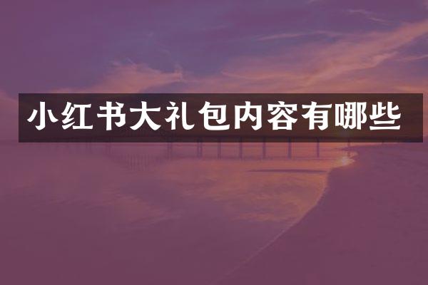 小红书大礼包内容有哪些