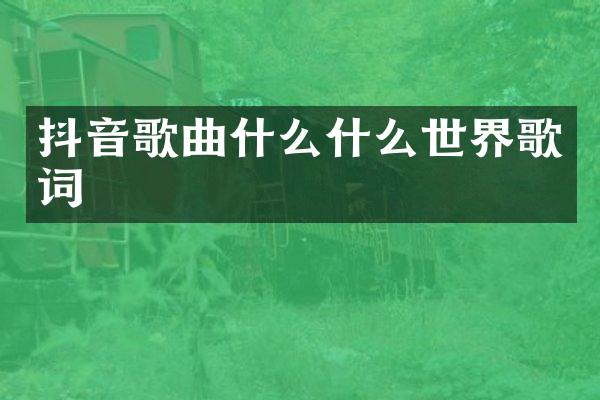 抖音歌曲什么什么世界歌词