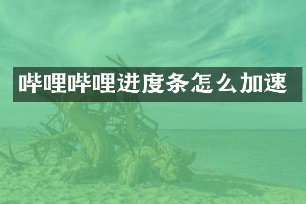 哔哩哔哩进度条怎么加速