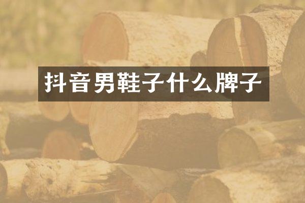抖音男鞋子什么牌子