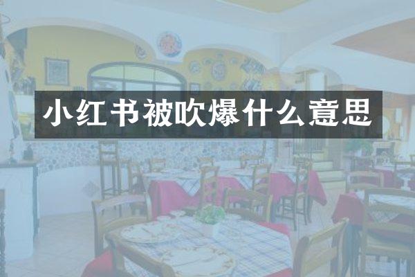 小红书被吹爆什么意思