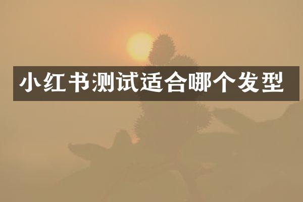 小红书测试适合哪个发型