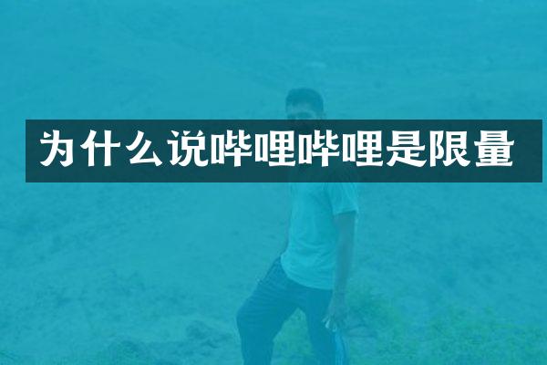 为什么说哔哩哔哩是限量