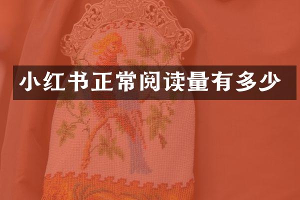 小红书正常阅读量有多少