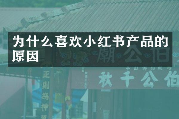 为什么喜欢小红书产品的原因