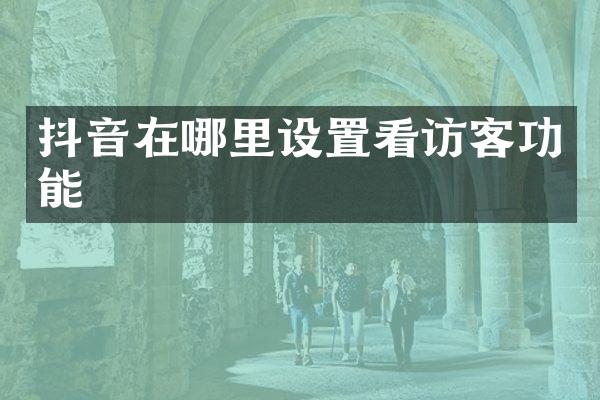 抖音在哪里设置看访客功能