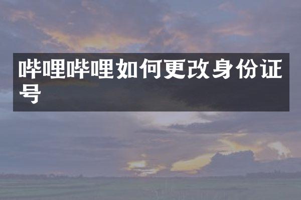 哔哩哔哩如何更改号