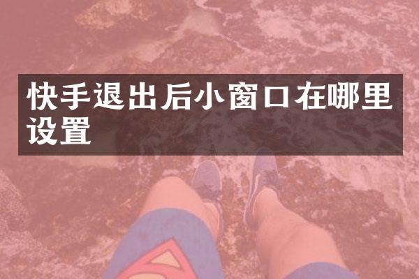 快手退出后小窗口在哪里设置