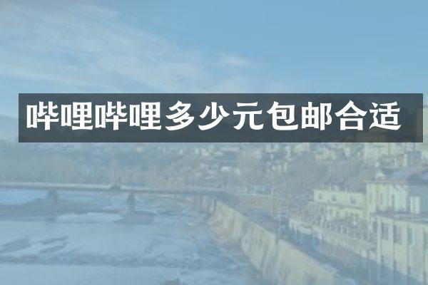 哔哩哔哩多少元包邮合适