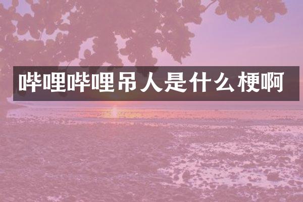 哔哩哔哩吊人是什么梗啊