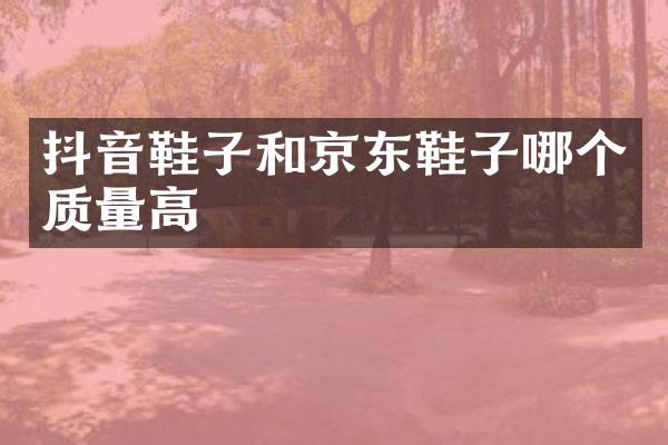 抖音鞋子和京东鞋子哪个质量高