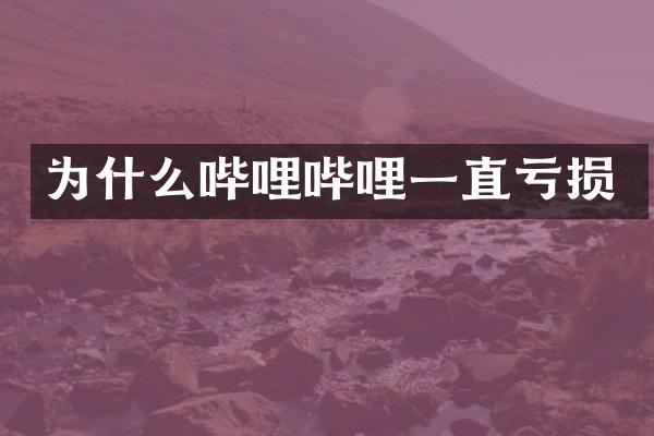 为什么哔哩哔哩一直亏损