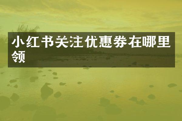 小红书关注优惠券在哪里领