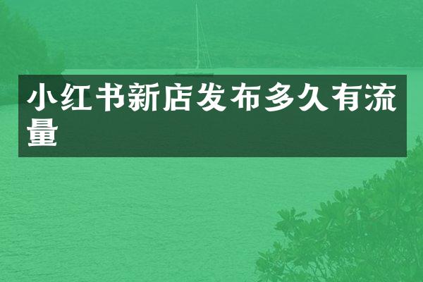 小红书新店发布多久有流量
