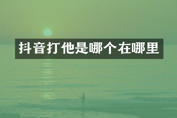 抖音打他是哪个在哪里