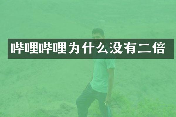 哔哩哔哩为什么没有二倍