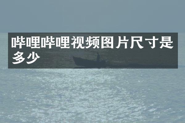 哔哩哔哩视频图片尺寸是多少