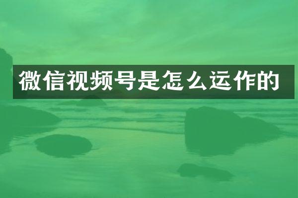 微信视频号是怎么运作的