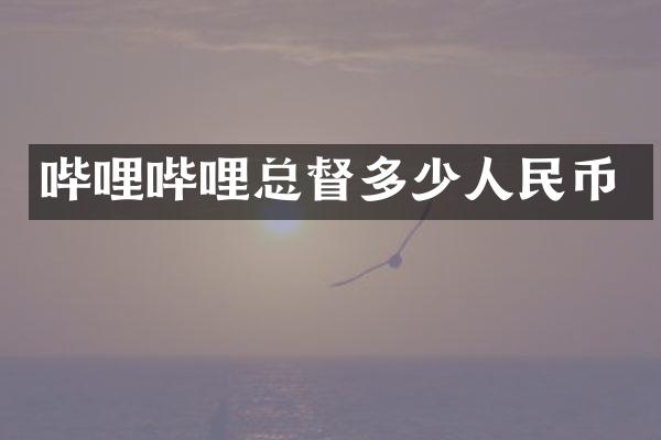 哔哩哔哩总督多少