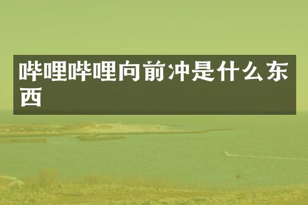 哔哩哔哩向前冲是什么东西