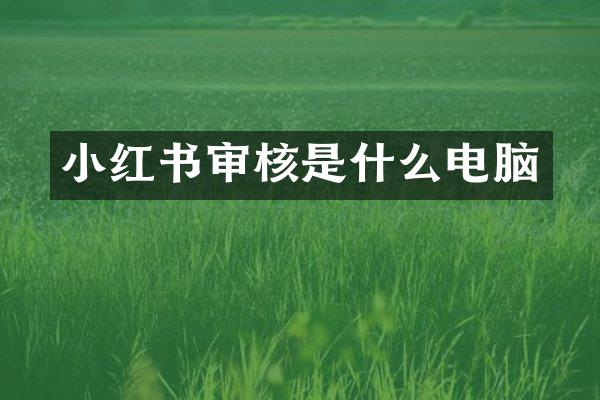 小红书审核是什么电脑