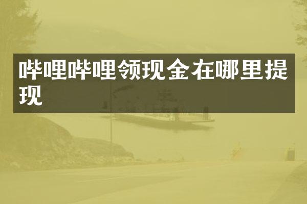 哔哩哔哩领现金在哪里提现