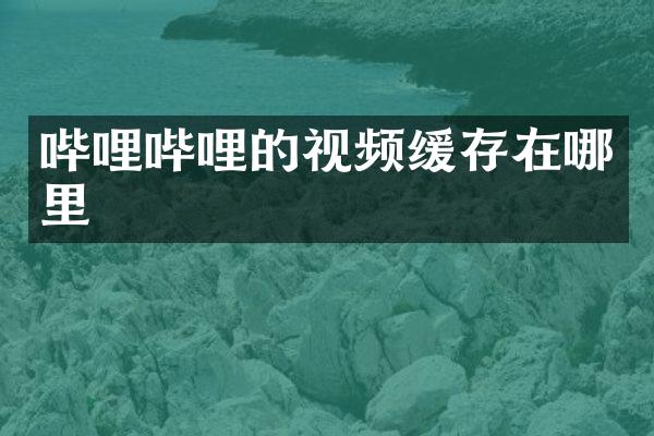 哔哩哔哩的视频缓存在哪里