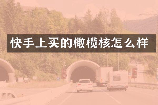 快手上买的橄榄核怎么样