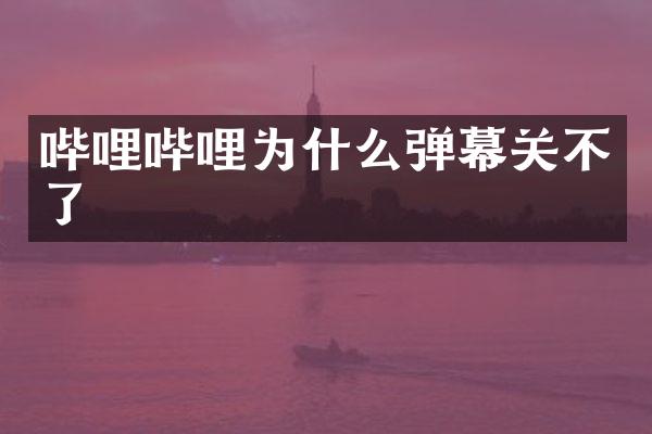 哔哩哔哩为什么弹幕关不了