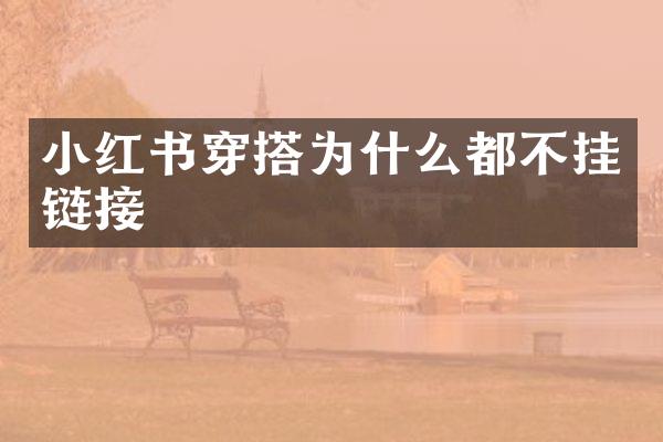 小红书穿搭为什么都不挂链接