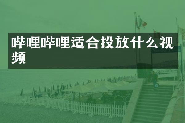 哔哩哔哩适合投放什么视频