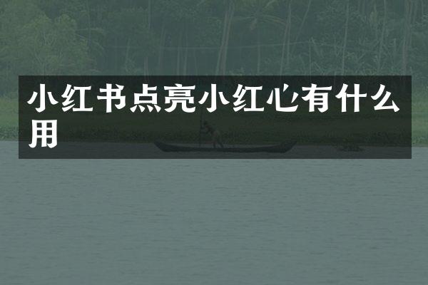 小红书点亮小红心有什么用