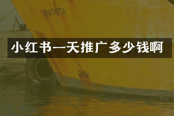 小红书一天推广多少钱啊