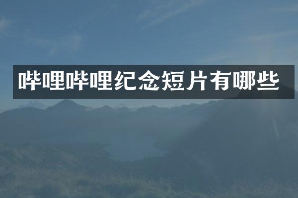 哔哩哔哩纪念短片有哪些