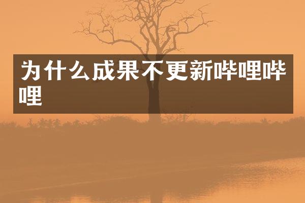 为什么成果不更新哔哩哔哩