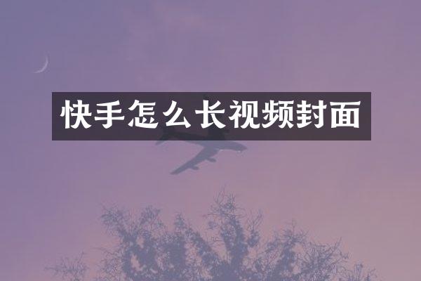 快手怎么长视频封面