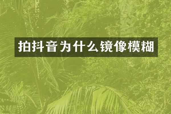 拍抖音为什么镜像模糊