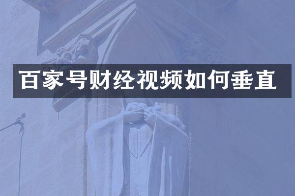 百家号财经视频如何垂直