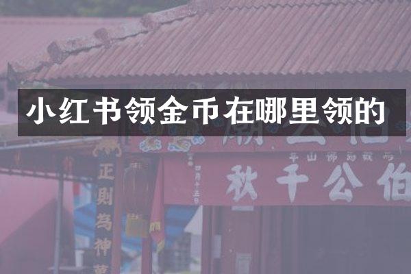 小红书领金币在哪里领的