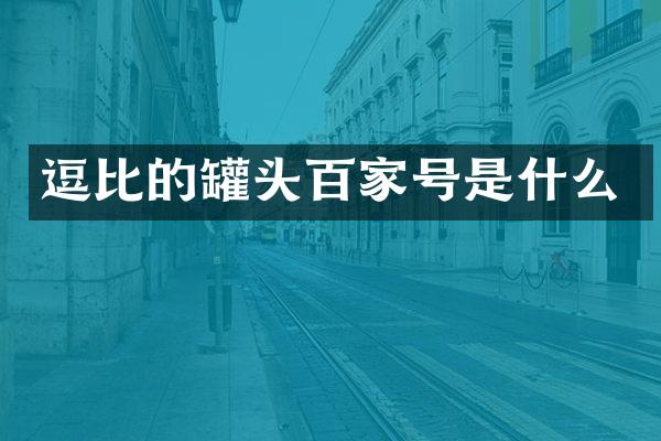 逗比的罐头百家号是什么