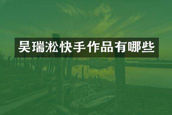 吴瑞淞快手作品有哪些