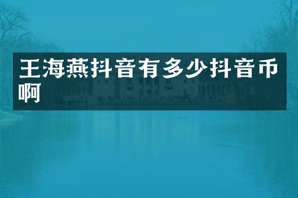 王海燕抖音有多少抖音币啊