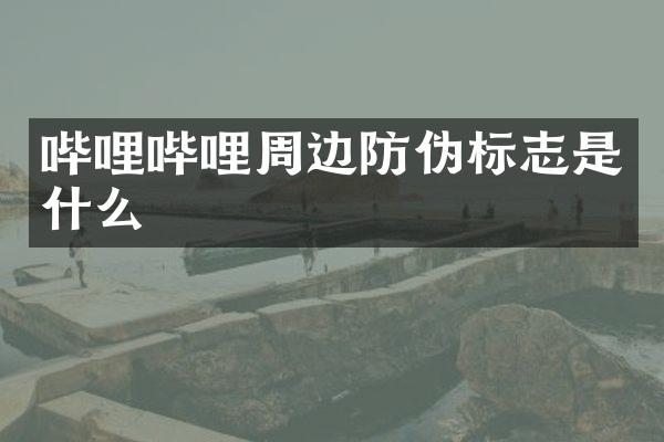 哔哩哔哩周边防伪标志是什么