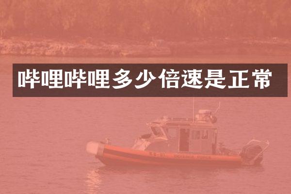 哔哩哔哩多少倍速是正常