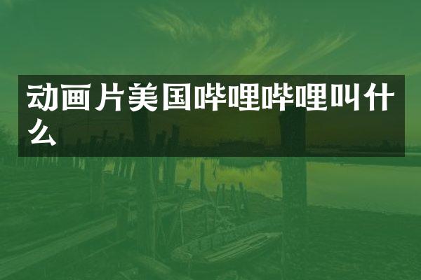 动画片美国哔哩哔哩叫什么
